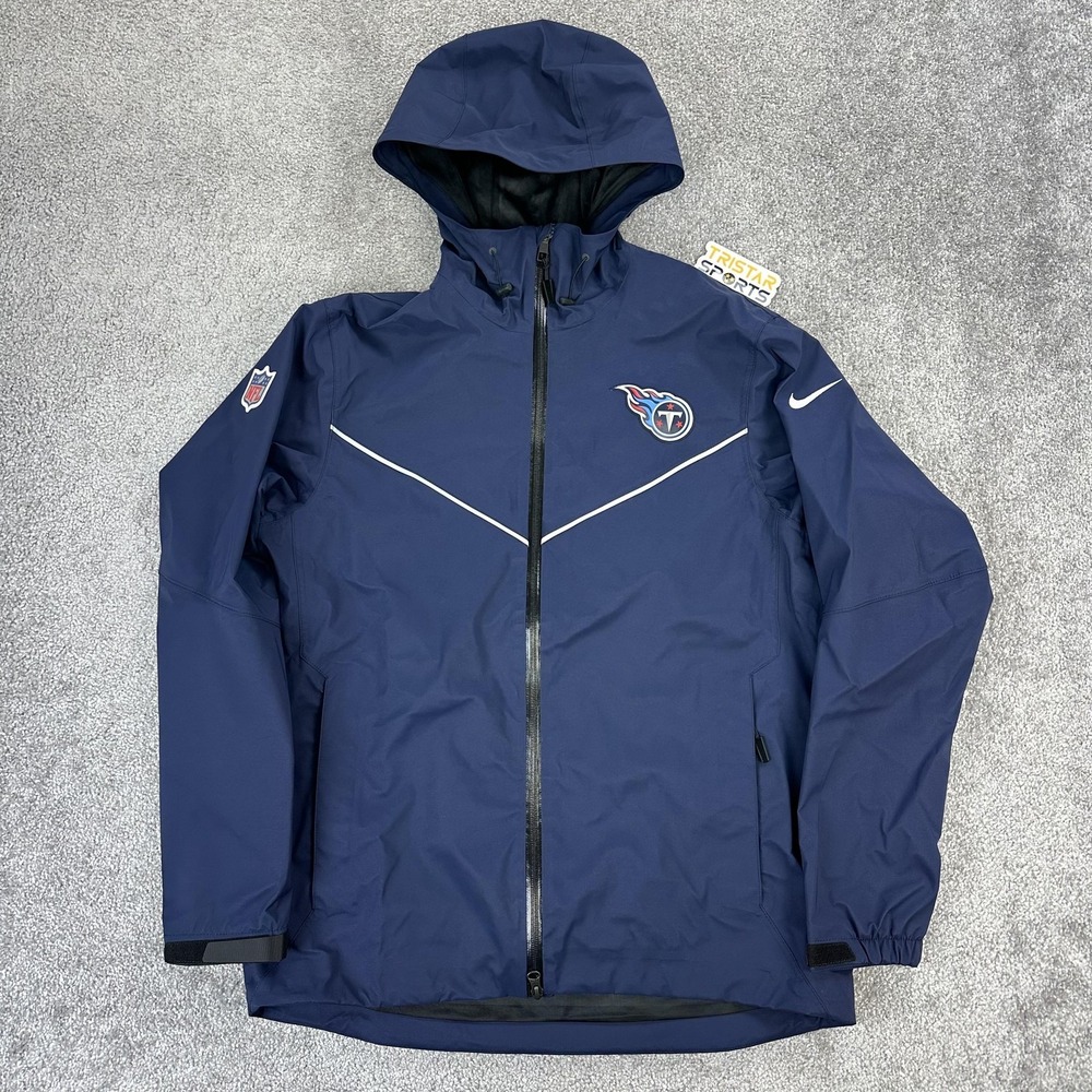 Tennessee Titans Jacket Mens Medium Blue Nike Hooded Storm Fit Team Issue NFL